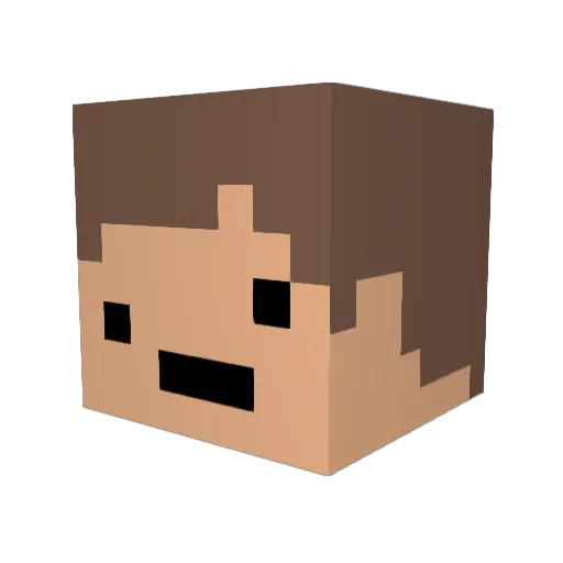 AntowwT1 Minecraft avatar head, 3D render