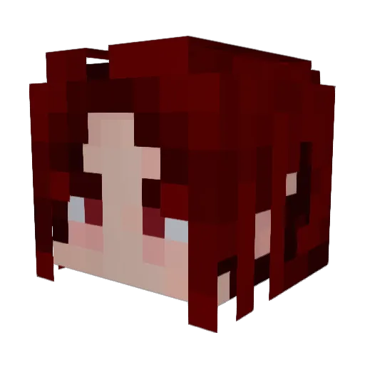 Antoxaxa Minecraft avatar head, 3D render