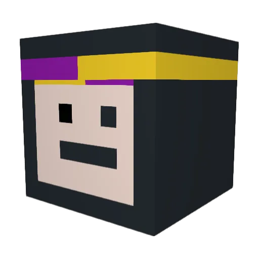 Antoxm Minecraft avatar head, 3D render