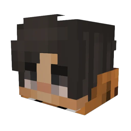Antozaro Minecraft avatar head, 3D render