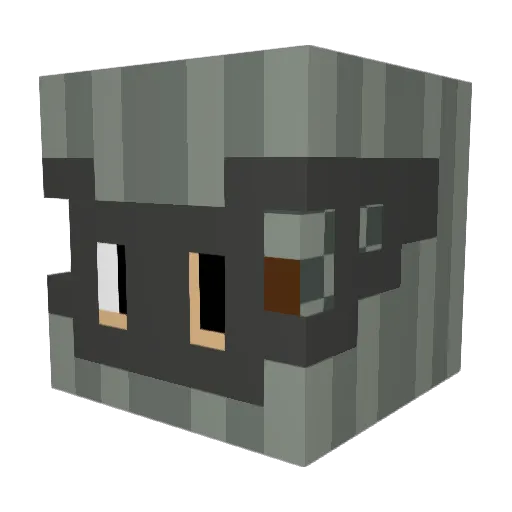 Antperson Minecraft avatar head, 3D render