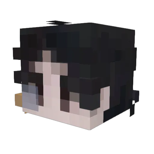 Antrie Minecraft avatar head, 3D render