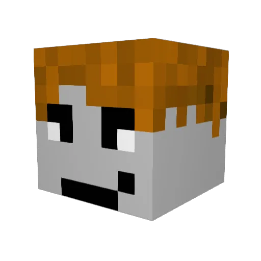 Antrol Minecraft avatar head, 3D render