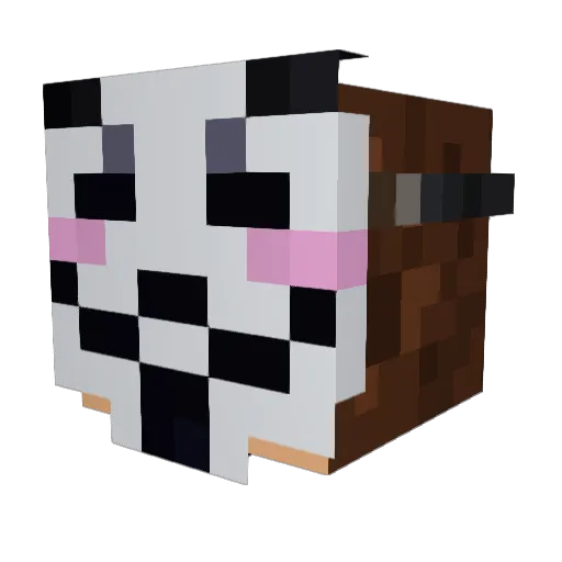 Antrologic Minecraft avatar head, 3D render