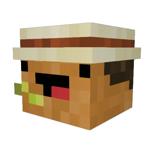Antsinzip Minecraft avatar head, 3D render
