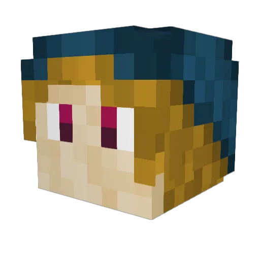 Anttoux Minecraft avatar head, 3D render