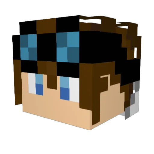 AnttronicG Minecraft avatar head, 3D render