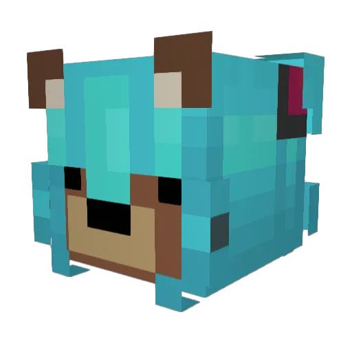 Antuqn Minecraft avatar head, 3D render