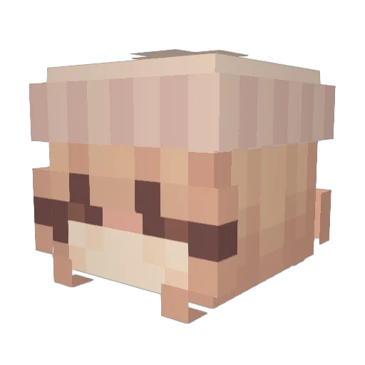 Antutka Minecraft avatar head, 3D render