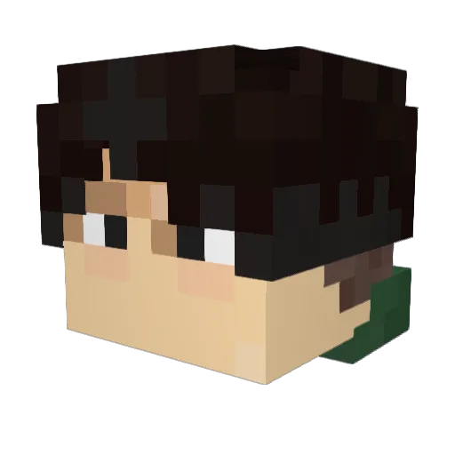 Antwan13 Minecraft avatar head, 3D render