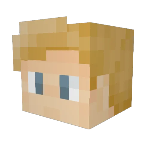 Antwon2nd Minecraft avatar head, 3D render