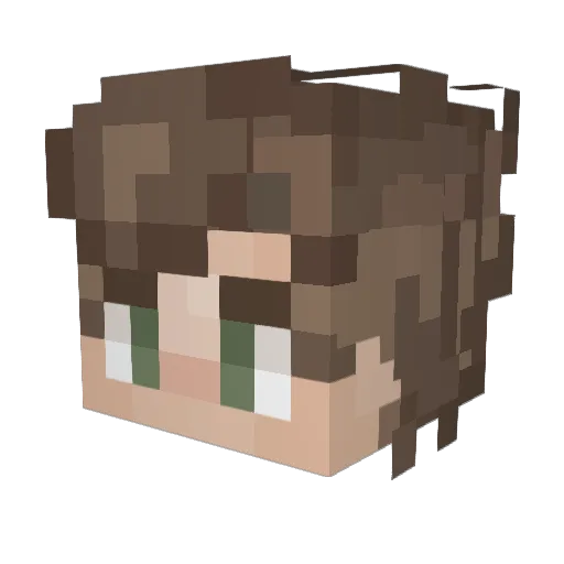 Antz0z Minecraft avatar head, 3D render