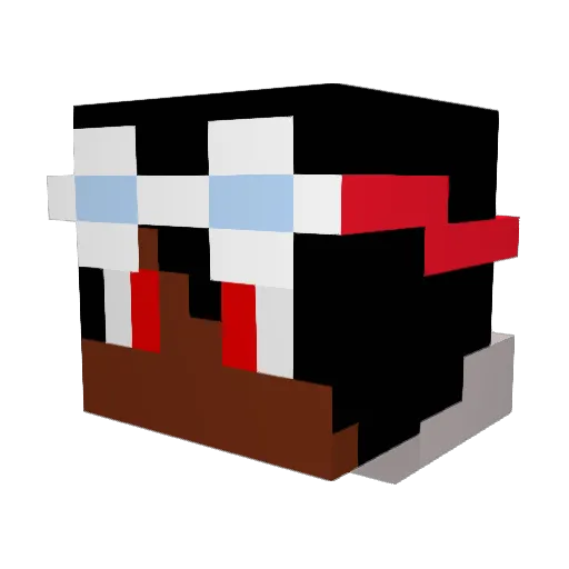 AntzDude Minecraft avatar head, 3D render