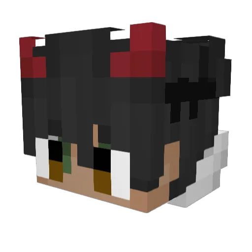 AnuBOI808 Minecraft avatar head, 3D render