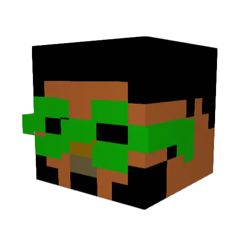 AnuMaWe Minecraft avatar head, 3D render