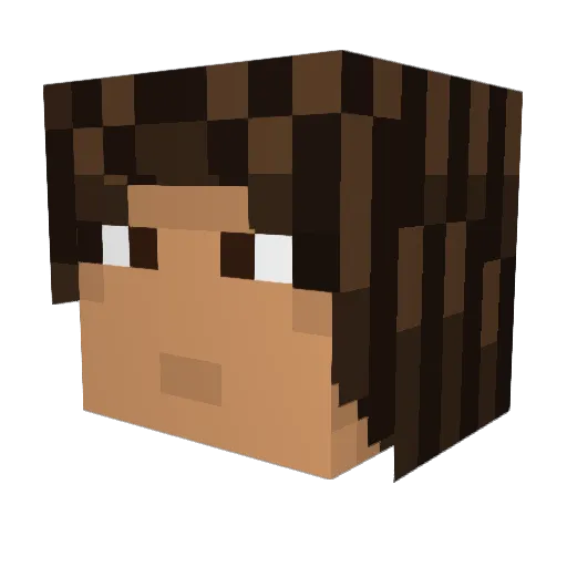 Anubis101 Minecraft avatar head, 3D render