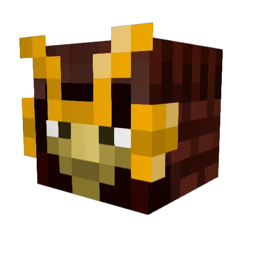 Anubis2 Minecraft avatar head, 3D render