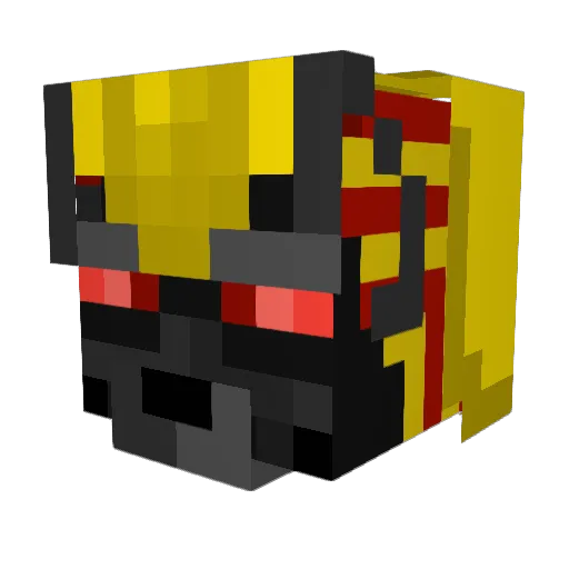 Anubisce Minecraft avatar head, 3D render