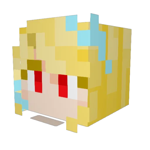 Anubkas Minecraft avatar head, 3D render