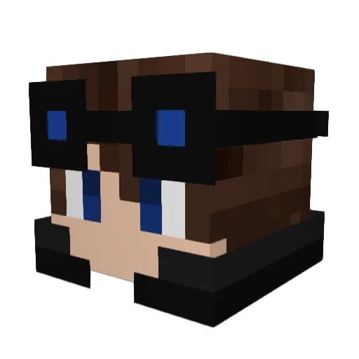 Anubul Minecraft avatar head, 3D render