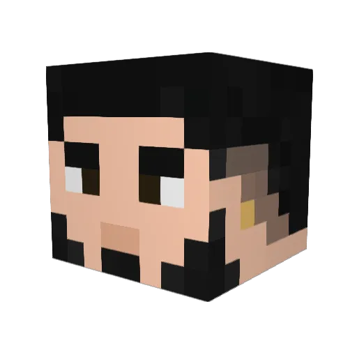 AnuelAA Minecraft avatar head, 3D render