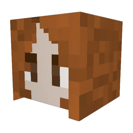 Anukiii Minecraft avatar head, 3D render