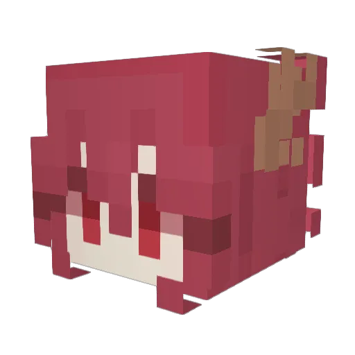 Anunity Minecraft avatar head, 3D render