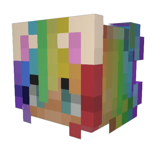 Anurika978 Minecraft avatar head, 3D render