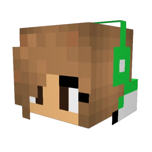 Anusia105 Minecraft avatar head, 3D render