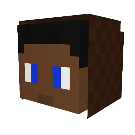 AnvarProfus Minecraft avatar head, 3D render