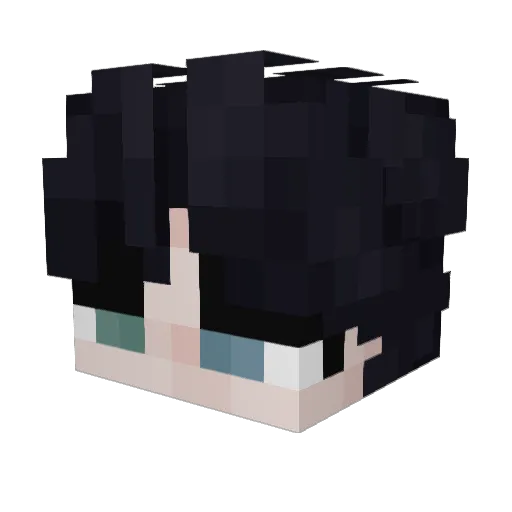 Anvichka Minecraft avatar head, 3D render