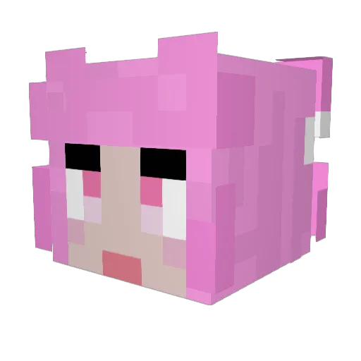 Anvolia Minecraft avatar head, 3D render