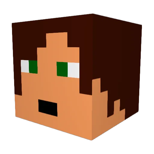 Anwalt_skillt Minecraft avatar head, 3D render