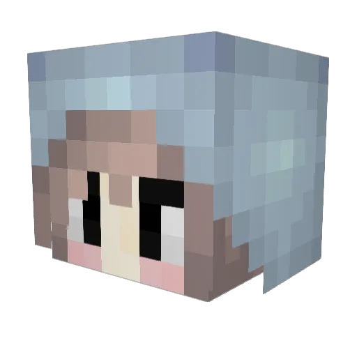 AnwcA Minecraft avatar head, 3D render