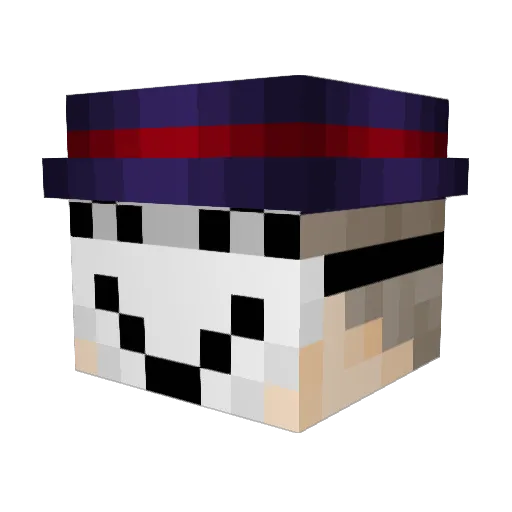 Anwenlol Minecraft avatar head, 3D render