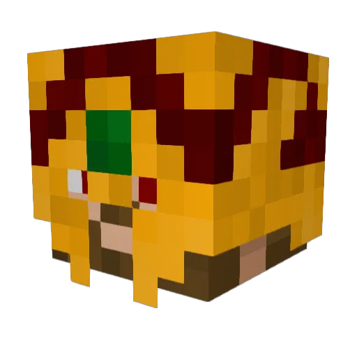 Anwers22 Minecraft avatar head, 3D render
