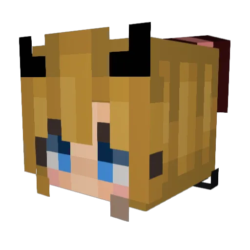 Anxami Minecraft avatar head, 3D render