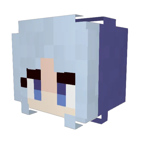 Anxdx Minecraft avatar head, 3D render