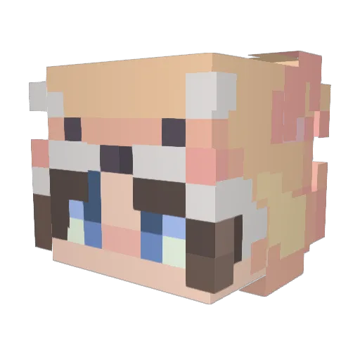Anxi3ty_976 Minecraft avatar head, 3D render
