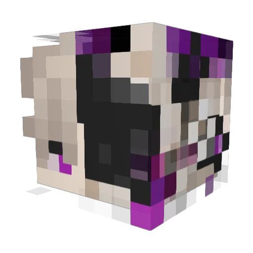 Anxieto Minecraft avatar head, 3D render