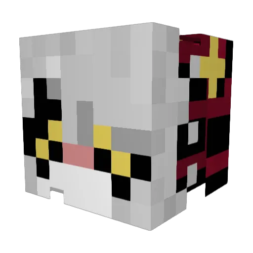 AnxietyAki Minecraft avatar head, 3D render