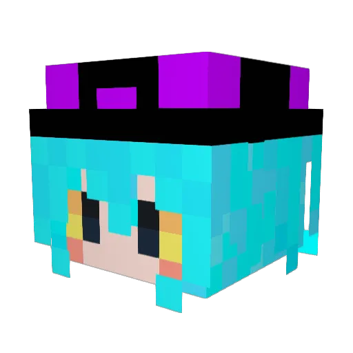 AnxietyCholerie Minecraft avatar head, 3D render