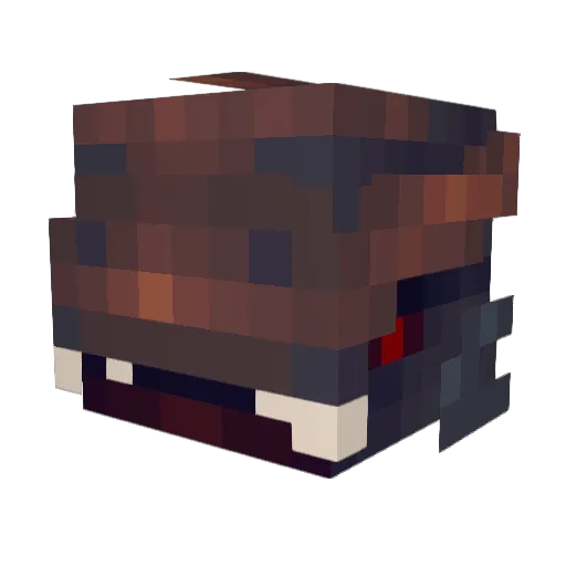 AnxietyRaptor Minecraft avatar head, 3D render