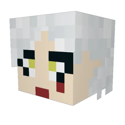 AnxietySquirrel Minecraft avatar head, 3D render