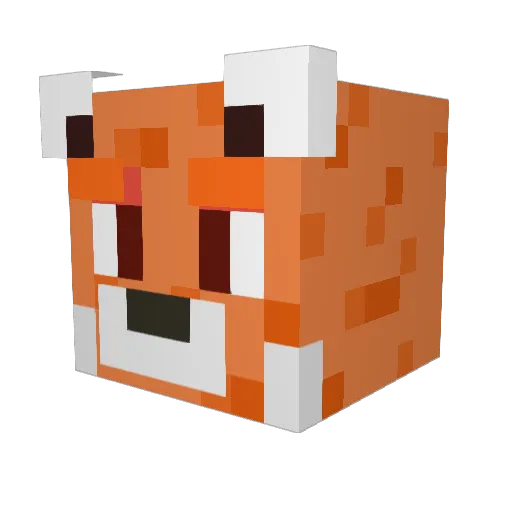 AnxietywolfieYT Minecraft avatar head, 3D render