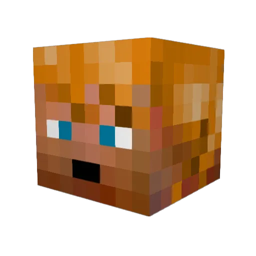 Anxietyy Minecraft avatar head, 3D render