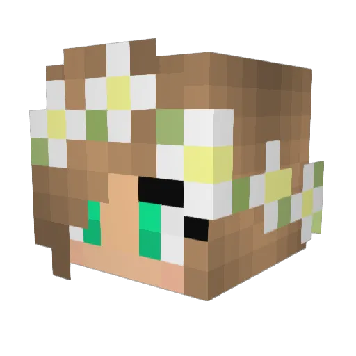 AnxiousAngel Minecraft avatar head, 3D render
