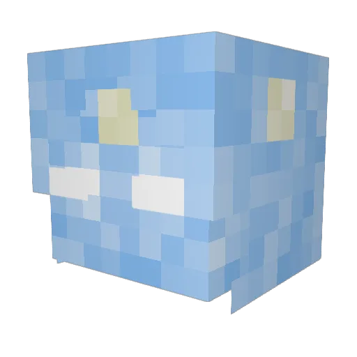 AnxiousHuman Minecraft avatar head, 3D render