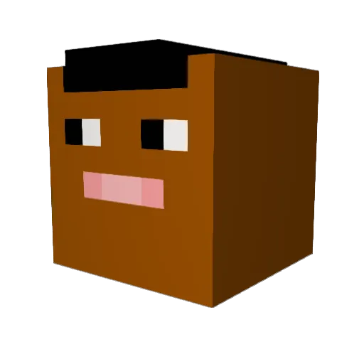 AnxiousPickaxe Minecraft avatar head, 3D render