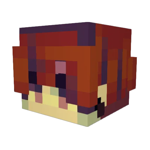 Anxious_o Minecraft avatar head, 3D render